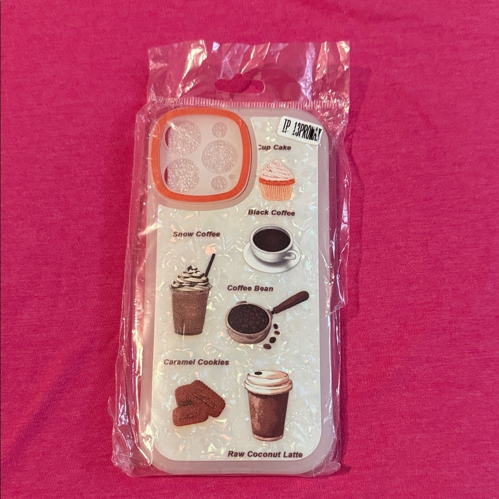 Coffee-Themed Phone Case - White